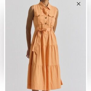 Derek Lam Peach Midi Dress
